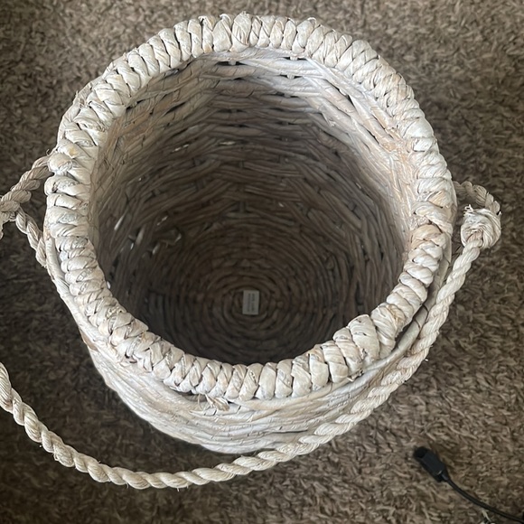 3/$30- Nice white washed farmhouse basket - Picture 3 of 6